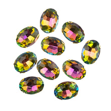 Load image into Gallery viewer, Sew-On Rhinestone – 13×18 mm -Gold Setting (20 pcs)