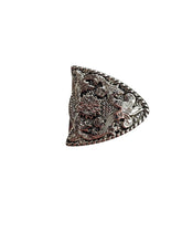 Load image into Gallery viewer, Vintage Western Floral Engraved silver- tone Belt Buckle set- 3 pieces
