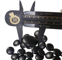 Load image into Gallery viewer, Black LEATHER Covered buttons
