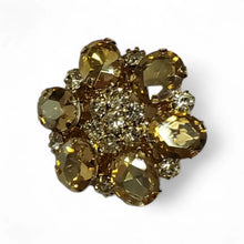 Load image into Gallery viewer, Gold Rhinestone button