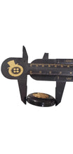 Load image into Gallery viewer, Black Enamel Button with Gold waves