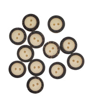 Load image into Gallery viewer, Coconut shell dark-rim Buttons