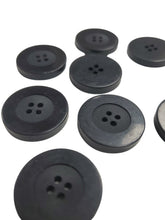 Load image into Gallery viewer, Mibo thick round black button