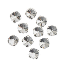 Load image into Gallery viewer, Sew-On Rhinestone – Round 10 mm, Silver Setting (20 pcs)
