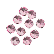 Load image into Gallery viewer, Sew-On Rhinestone – Round 10 mm, Silver Setting (20 pcs)
