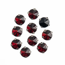 Load image into Gallery viewer, Sew-On Rhinestone – Round 10 mm, Silver Setting (20 pcs)
