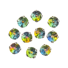 Load image into Gallery viewer, Sew-On Rhinestone – Round 10 mm, Silver Setting (20 pcs)
