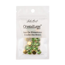 Load image into Gallery viewer, Sew-On Rhinestone – Round 10 mm, Gold Setting (20 pcs)

