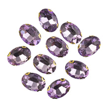 Load image into Gallery viewer, Sew-On Rhinestone – 13×18 mm -Gold Setting (20 pcs)

