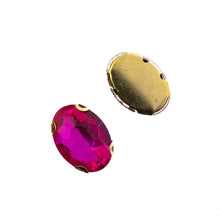 Load image into Gallery viewer, Sew-On Rhinestone – 13×18 mm -Gold Setting (20 pcs)
