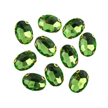 Load image into Gallery viewer, Sew-On Rhinestone – 13×18 mm -Gold Setting (20 pcs)
