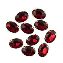 Load image into Gallery viewer, Sew-On Rhinestone – 13×18 mm -Gold Setting (20 pcs)
