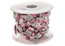 Load image into Gallery viewer, Rhinestone Resin Trim Leaf (by the yard)
