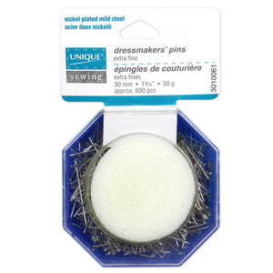 Dressmaker Pins - X-Fine 50g - 30mm (1 3/16″)