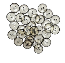 Load image into Gallery viewer, Clear Smoked buttons with black edge- 32L(19mm)
