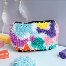 Load image into Gallery viewer, Textured Cosmetic Bag- Latch hook - DIY kit
