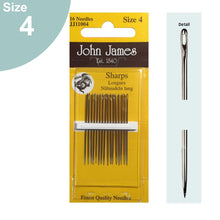 Load image into Gallery viewer, JohnJames Regular Sharp Sewing Needles
