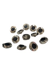 Load image into Gallery viewer, Wavy Black Gem Button
