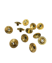 Load image into Gallery viewer, Golden Black Gem Button
