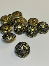 Load image into Gallery viewer, Leaf Engraved Buttons - Gold
