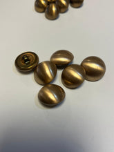 Load image into Gallery viewer, Brushed Brass gold dome Buttons
