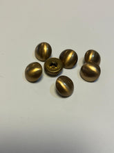 Load image into Gallery viewer, Brushed Brass gold dome Buttons
