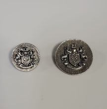Load image into Gallery viewer, Crest 3D Silver Button
