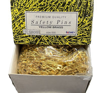Load image into Gallery viewer, Newey Yellow Brass Safety Pins (Size 000)
