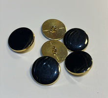 Load image into Gallery viewer, Gold and Black Glossy Buttons
