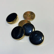 Load image into Gallery viewer, Gold and Black Glossy Buttons
