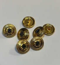Load image into Gallery viewer, Golden Black Gem Button

