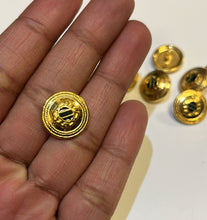 Load image into Gallery viewer, Golden Black Gem Button
