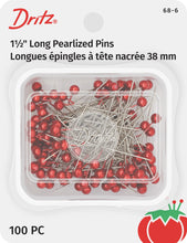 Load image into Gallery viewer, 1-1/2" Long Pearlized Pins, 100 pc
