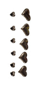 Load image into Gallery viewer, Silver heart shape buttons
