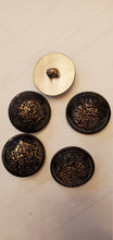 Load image into Gallery viewer, Military shank button (Black &amp; Gold)

