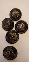 Load image into Gallery viewer, Military shank button (Black &amp; Gold)
