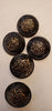 Military shank button (Black & Gold)