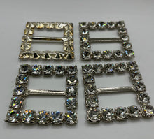 Load image into Gallery viewer, Square Crystal Rhinestone Buckle - 1.5"

