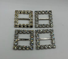 Load image into Gallery viewer, Square Crystal Rhinestone Buckle - 1.5"
