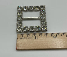 Load image into Gallery viewer, Square Crystal Rhinestone Buckle - 1.5"
