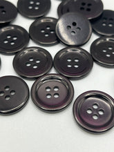 Load image into Gallery viewer, Deep Plum shiny Buttons - 19mm
