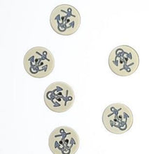 Load image into Gallery viewer, White Anchor button (two-holed)
