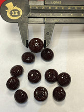 Load image into Gallery viewer, Brown Leather button - Shiny
