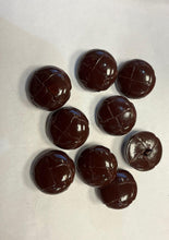 Load image into Gallery viewer, Brown Leather button - Shiny
