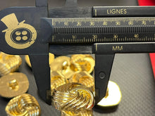 Load image into Gallery viewer, Gold Rotate Knot Flower Shank Button
