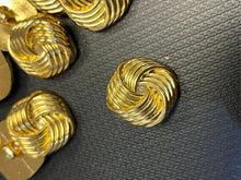 Load image into Gallery viewer, Gold Rotate Knot Flower Shank Button
