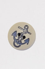 Load image into Gallery viewer, White Anchor button (two-holed)
