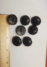 Load image into Gallery viewer, Leather braided button - Black
