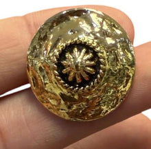 Load image into Gallery viewer, Golden Dome Floral button
