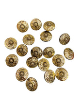 Load image into Gallery viewer, Golden Dome Floral button
